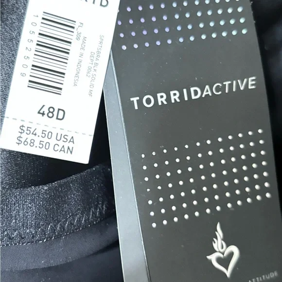 Torrid Active Black Bra - Picture 1 of 5